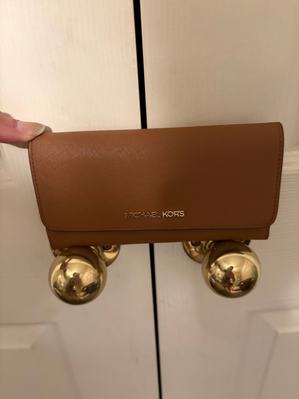Michael Kors Tan Leather Clutch Wallet